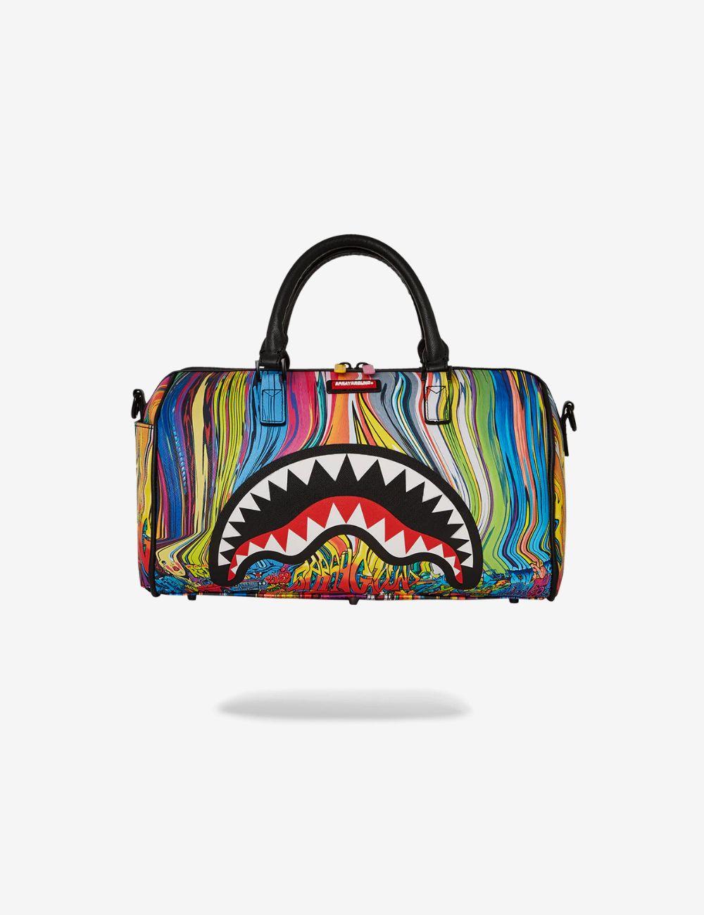 Borsa Sprayground arancione melt graf mini duffle