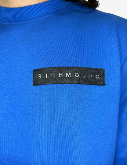 Felpa Richmond X girocollo con logo in metallo uomo