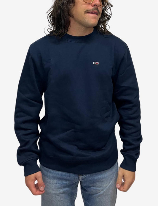 Felpa Tommy Jeans girocollo ricamata uomo