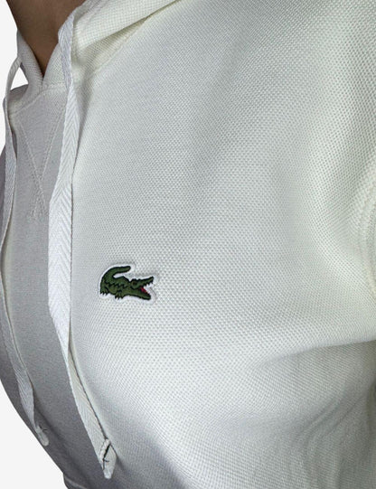 Felpa Lacoste con cappuccio logo ricamato donna