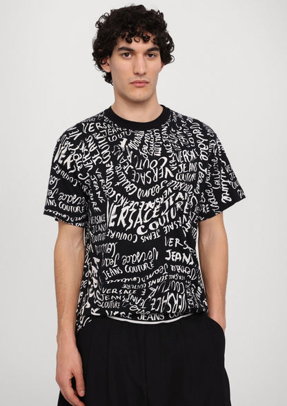 T-Shirt Versace Jeans Couture con stampa all-over uomo