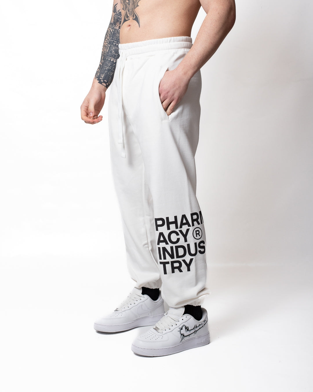 Pantalone Pharmacy Industry in felpa con logo minimal uomo