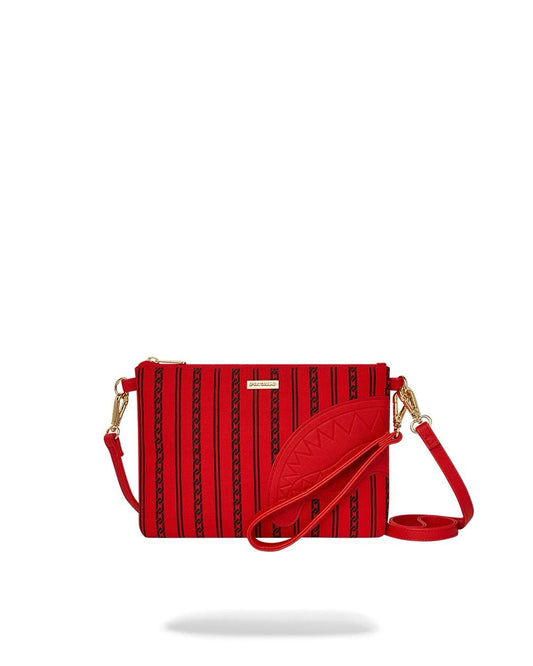 Pochette Sprayground rosso reverse sip 2.0 clutch con tracolla