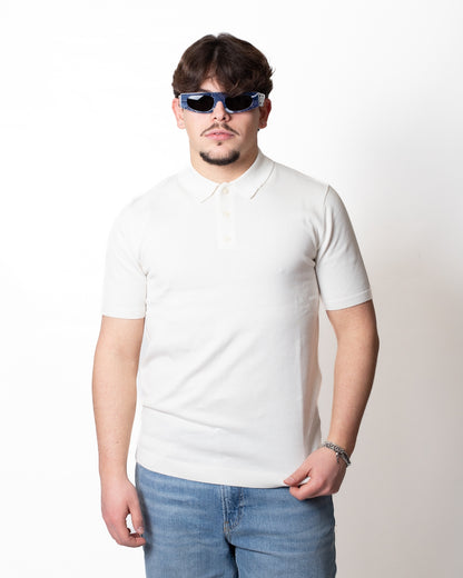 Polo Calvin Klein basic con ricamo tono su tono uomo