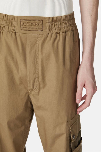 Pantalone Iceberg cargo con patch logato uomo