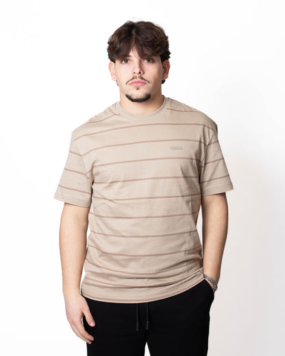 T-Shirt Calvin Klein a strisce con patch uomo