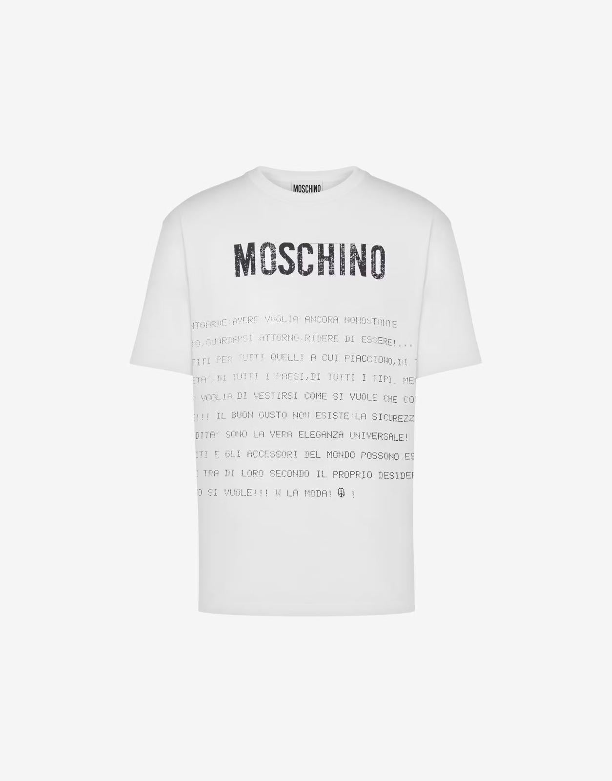 T-Shirt Moschino "Message Print" uomo