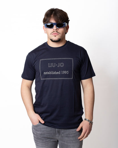 T-Shirt Liu Jo con logo ricamato uomo