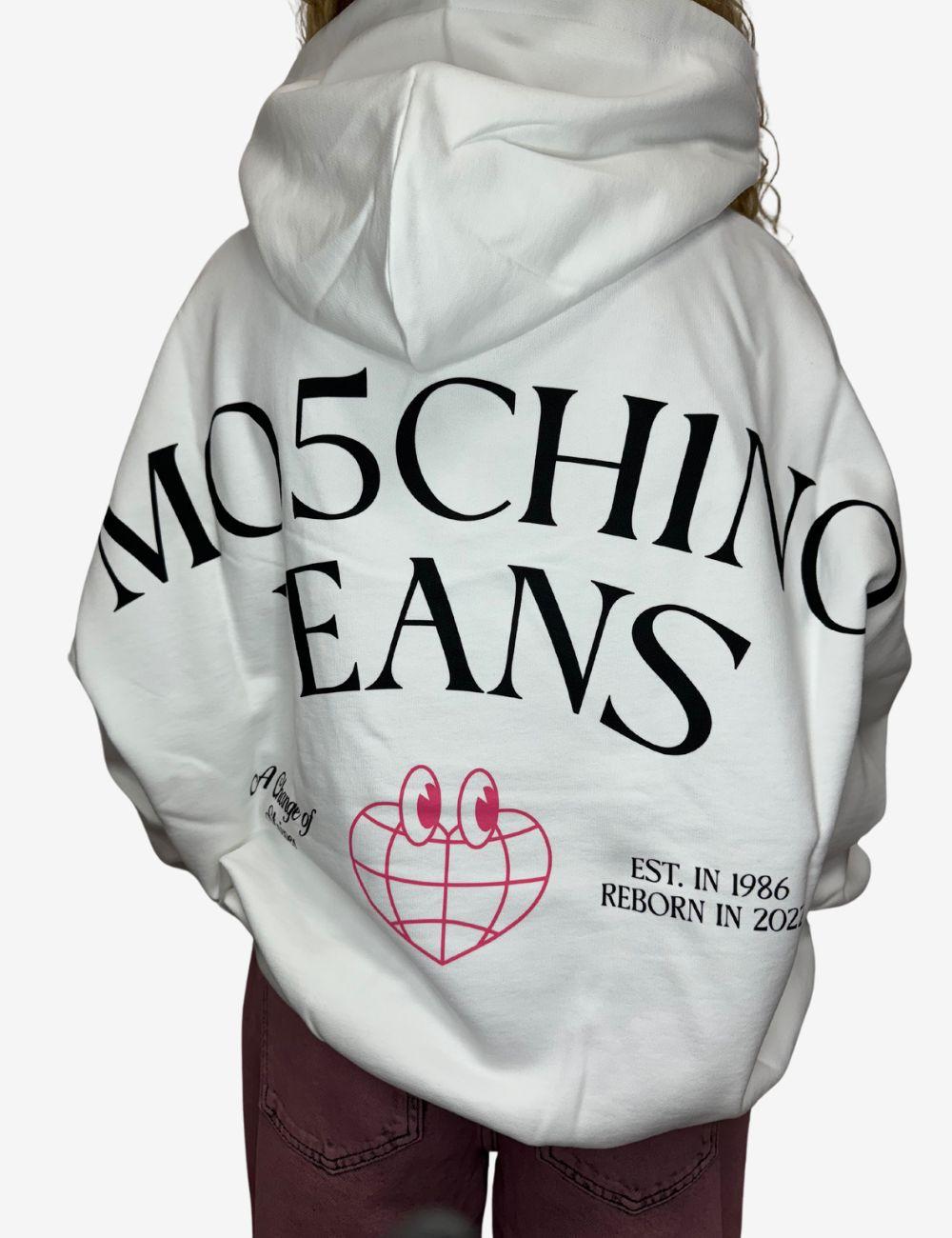 Felpa Moschino Jeans con cappuccio e stampa donna