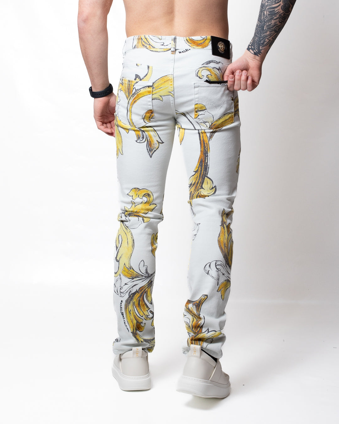 Jeans Versace Jeans Couture "Barocco Outline" all-over uomo