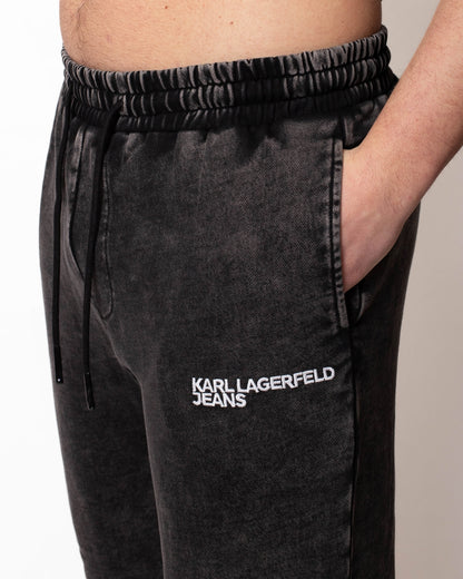 Pantalone Karl Lagerfeld Jeans in felpa con ricamo uomo