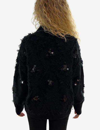 Maglia Nenette lupetto con paillettes donna