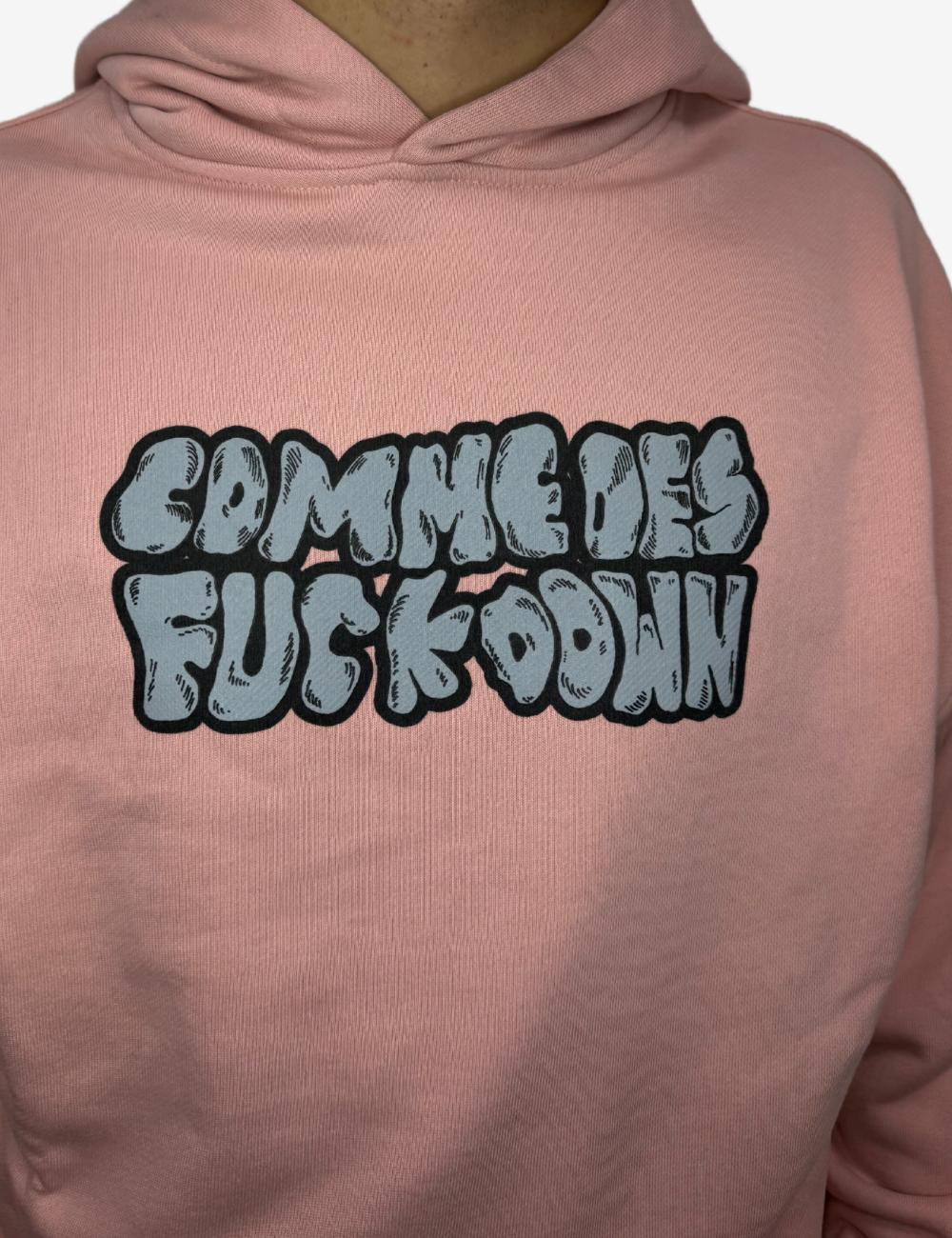 Felpa Comme des Fuckdown con logo puffy e cappuccio uomo