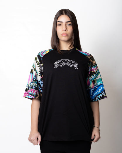 T-Shirt Sprayground "All the Shark Raglan" over