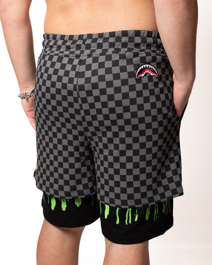 Shorts Sprayground "Splatter Bunny" in felpa