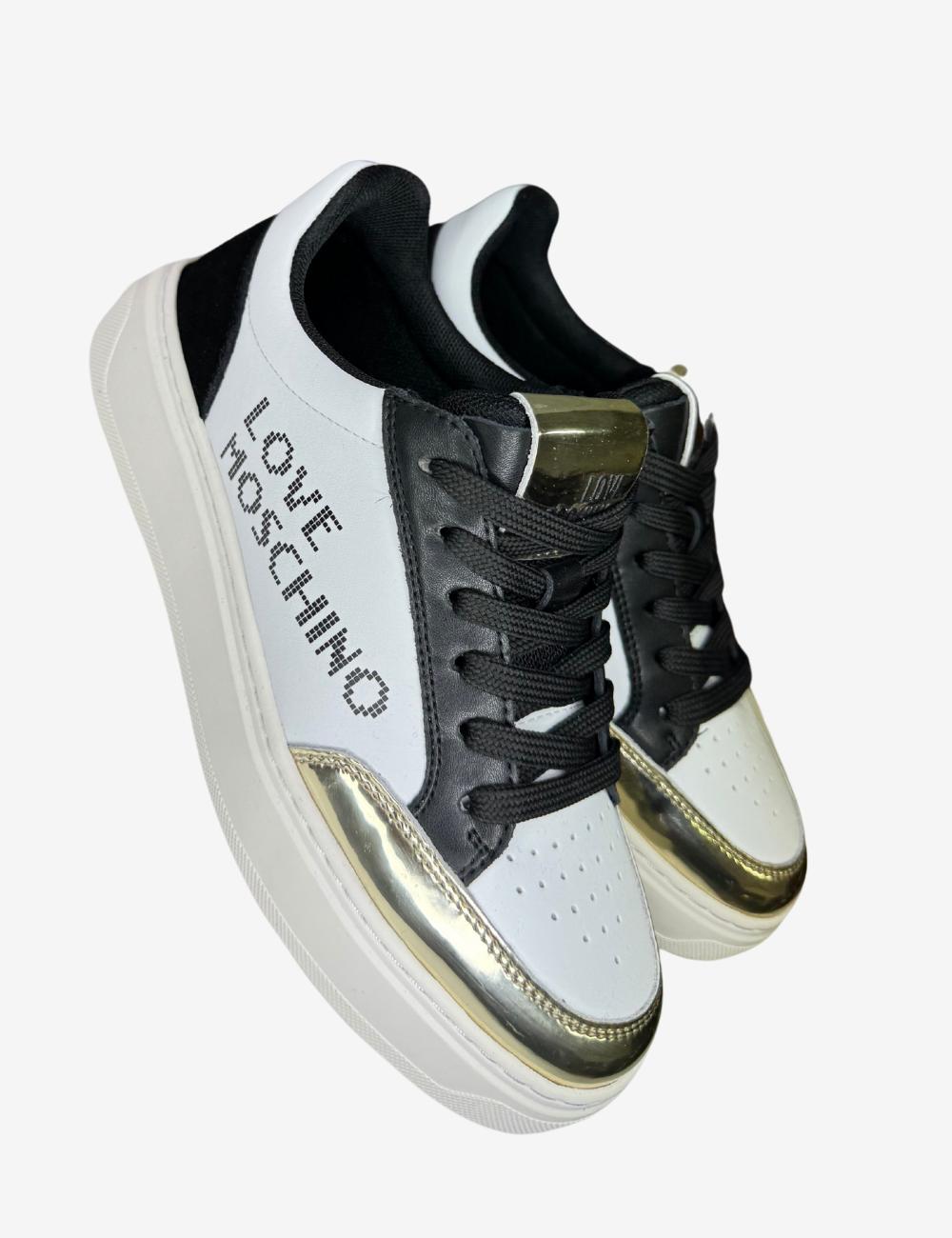 Sneakers Love Moschino con stampa logata donna