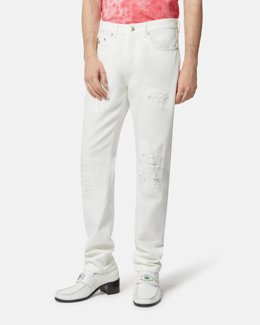 Jeans John Richmond regular con strappi frontali uomo