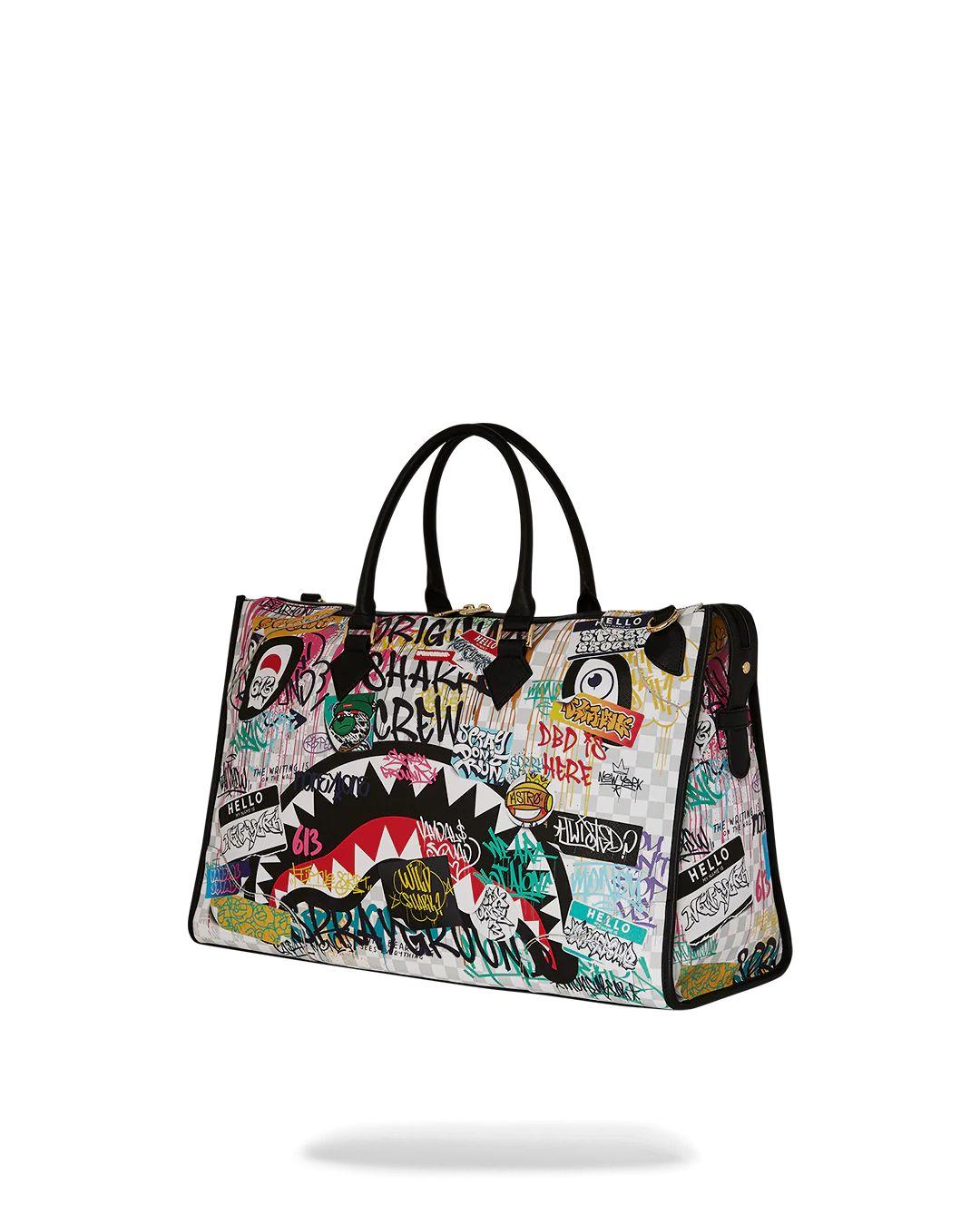 Borsone Sprayground bianco create another day piramid duffle