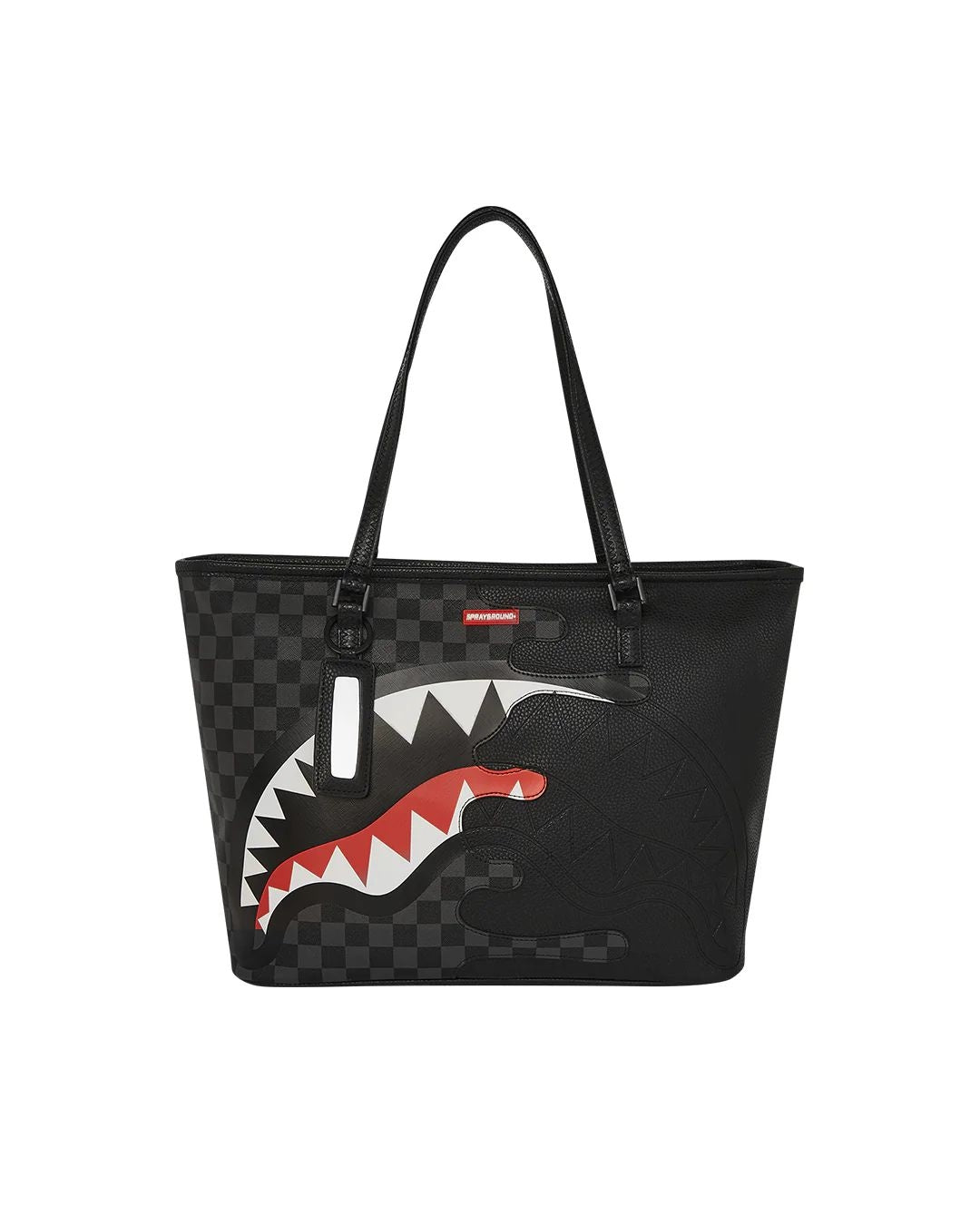 Borsa Sprayground nero unfinished shark tote