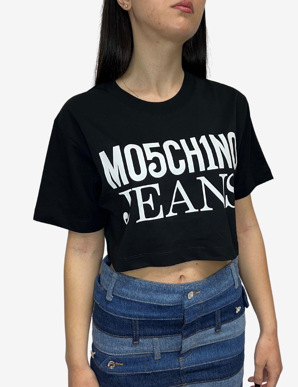 T-Shirt Moschino jeans modello crop donna