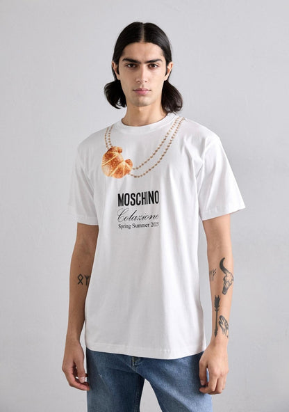 T-Shirt Moschino con stampa "Croissant"