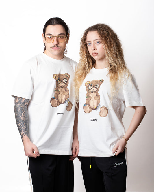 T-Shirt Barrow con stampa "Teddy" e spille