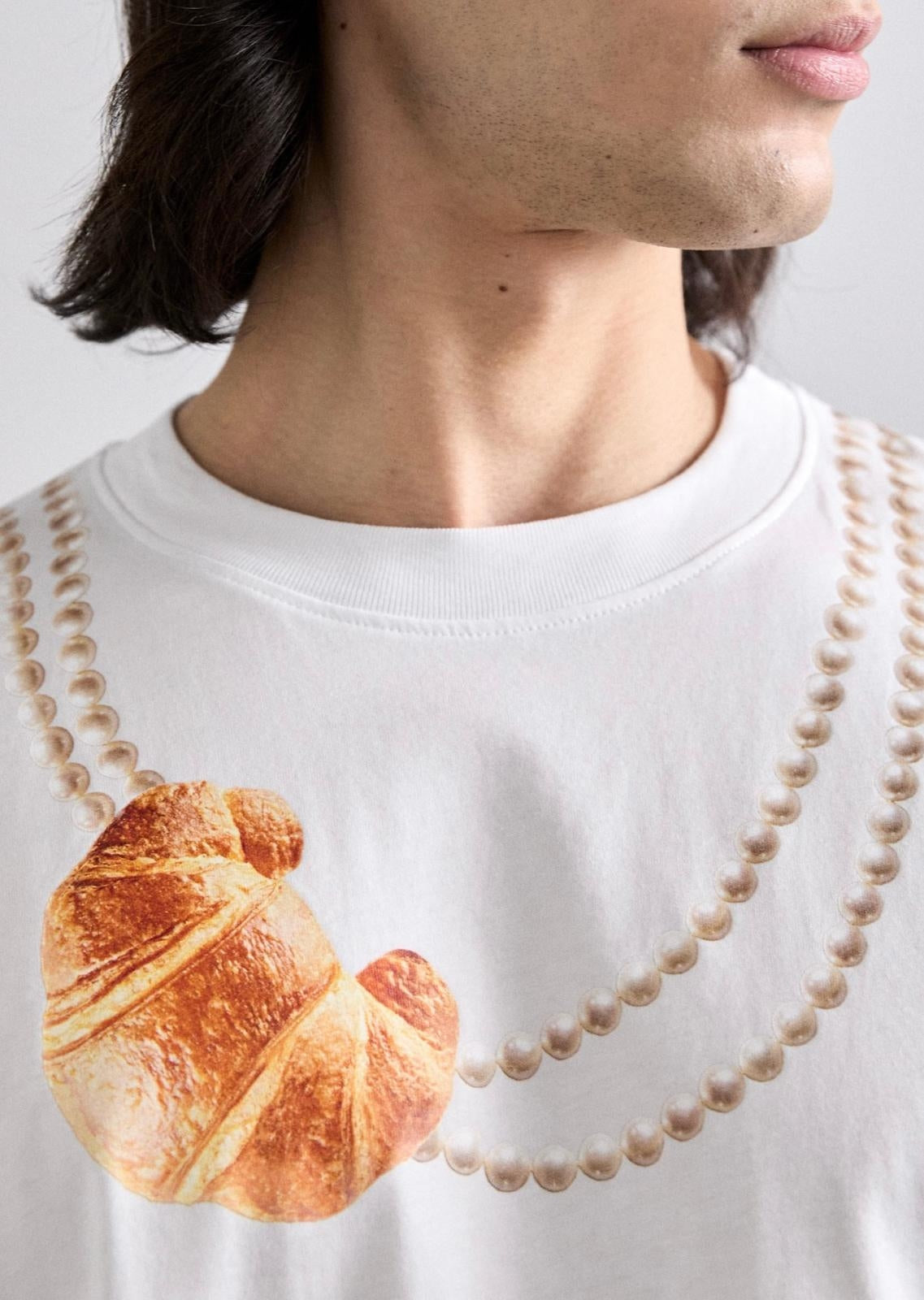 T-Shirt Moschino con stampa "Croissant"