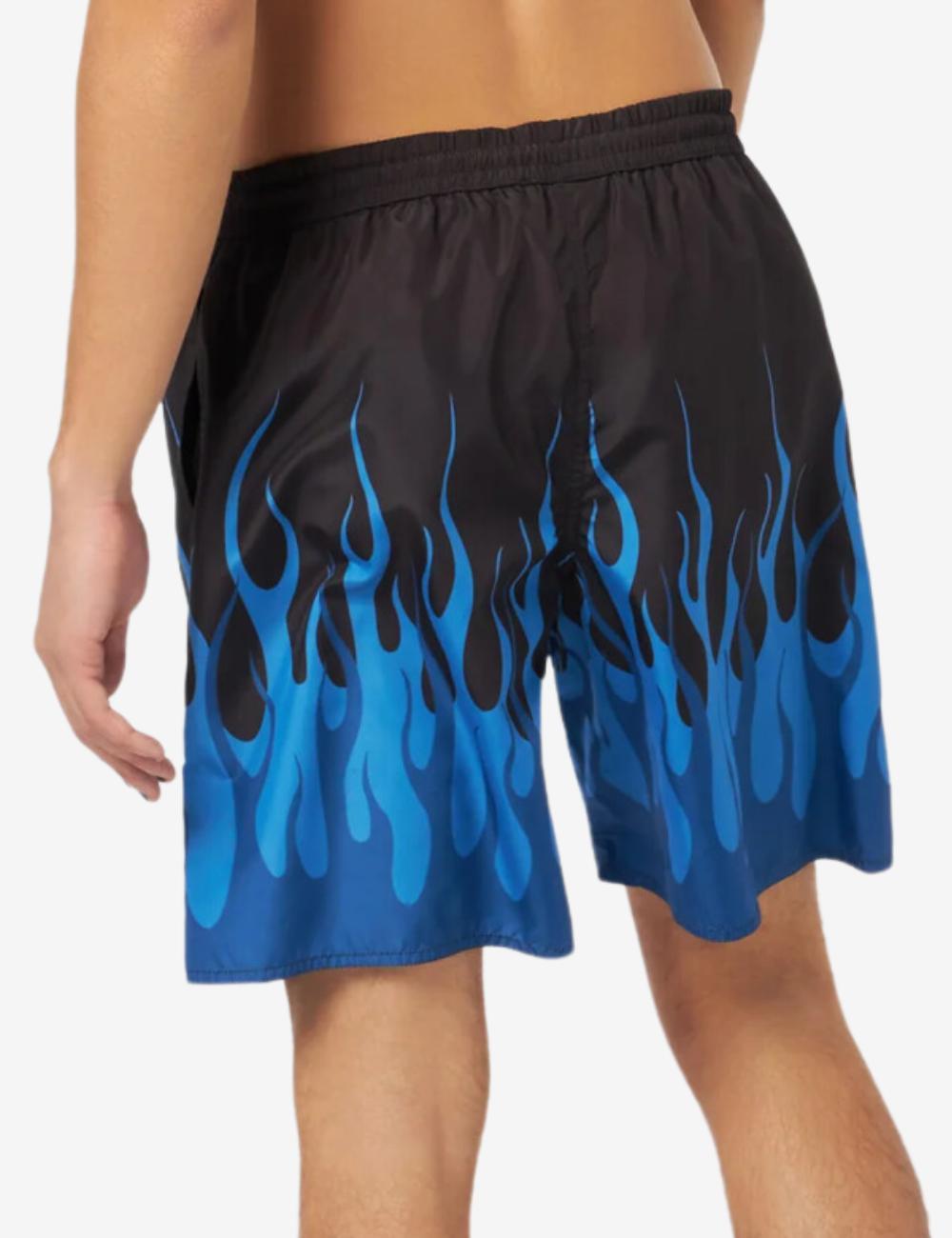 Boxer mare Vision Of Super con logo e fiamme uomo