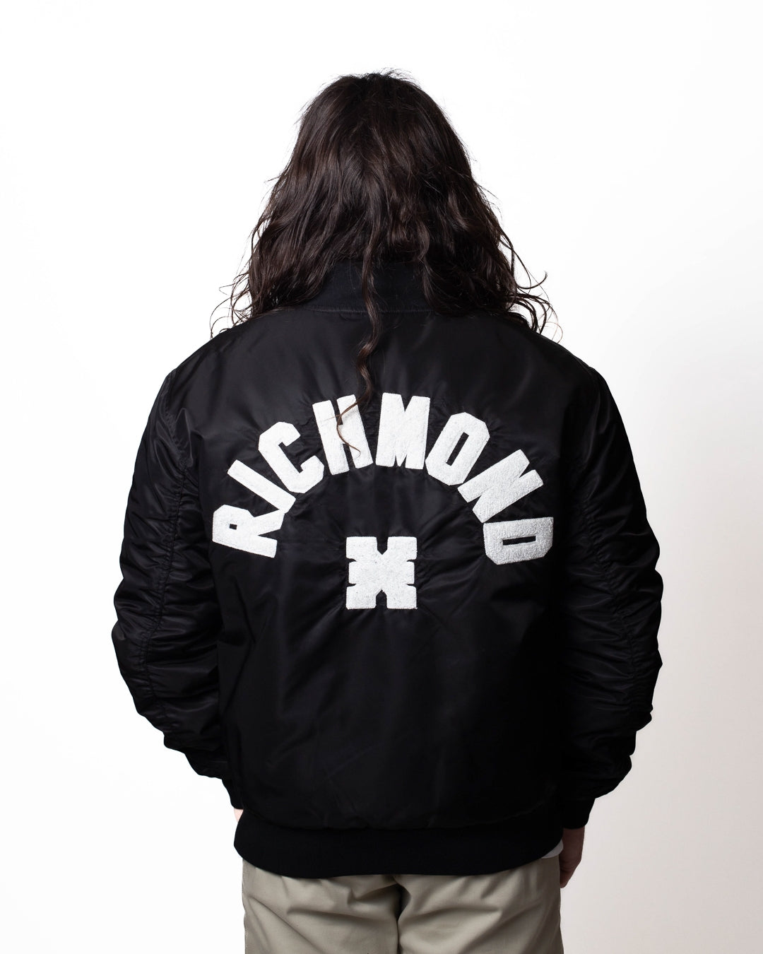 Giubbotto Richmond X bomber con logo in rilievo uomo