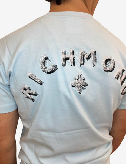 T-Shirt John Richmond girocollo ricamata uomo