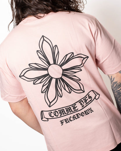 T-Shirt Comme des Fuckdown con stampa "Flower" uomo