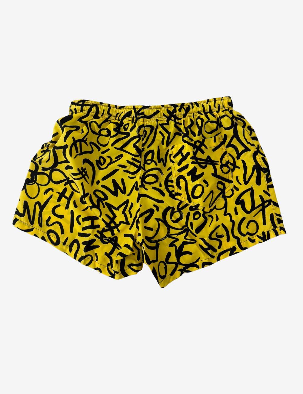 Boxer mare Moschino con logo all-over uomo