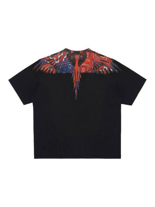 T-Shirt Marcelo Burlon "Bandana wings brick red" uomo