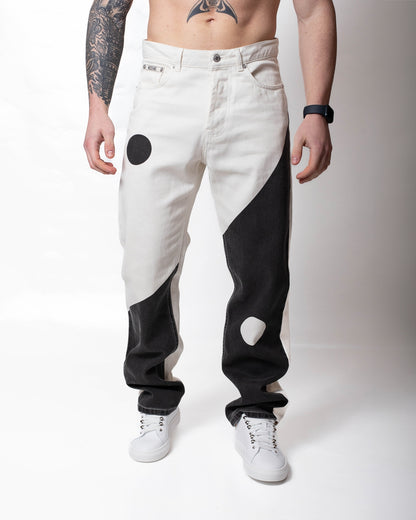 Pantalone Moschino straight "Yin e Yang" uomo