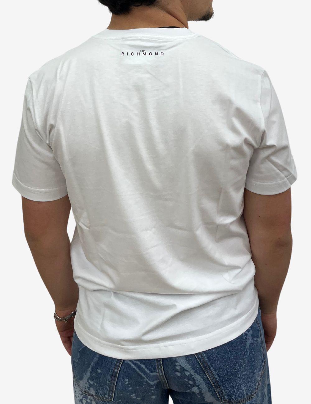 T-Shirt John Richmond minimal ricamo uomo