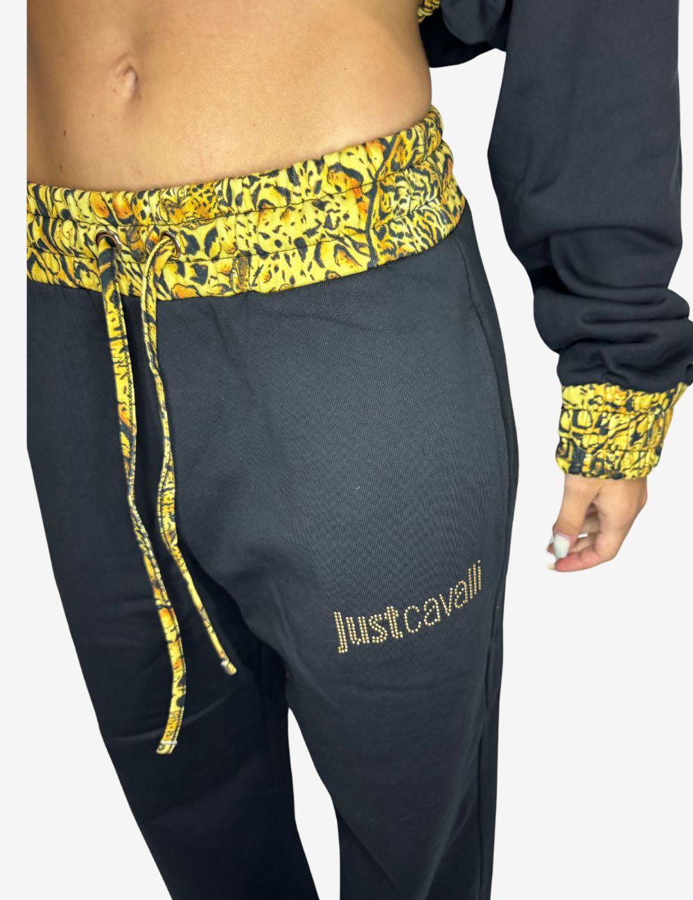 Pantalone Just Cavalli con logo in strass donna