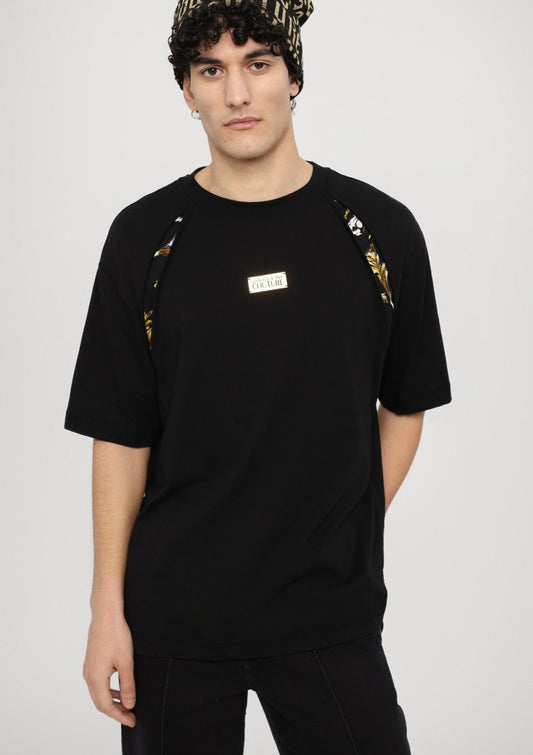 T-Shirt Versace Jeans Couture con placca in metallo uomo