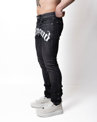 Jeans John Richmond skinny con logo frontale uomo